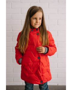 Тепла куртка "Даяна" з флісовою підкладкою (червона), DC Kids