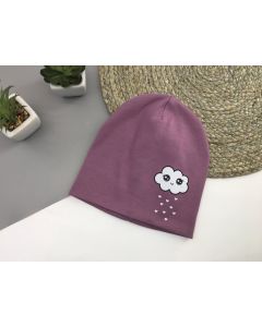 Трикотажна шапка для дівчинки (темно-лілова), Talvi 02074
