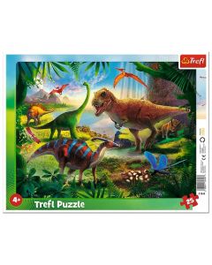Пазли рамкові "Динозаври" 25 ел., Trefl 31343.