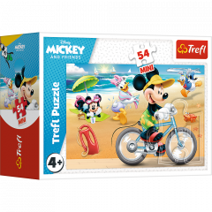 Міні пазли Мікі Маус/Mickey Mouse "На велосипеді", 54 ел., Trefl 19712