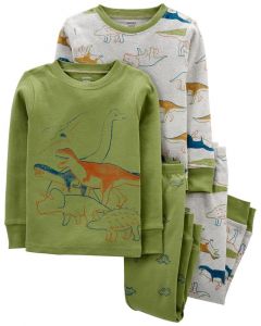 Трикотажна піжама для хлопчика 1шт. (зелена з принтом)