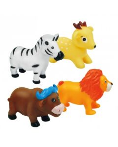 Іграшки-пирскавки для ванної ''Зоопарк'' (4 шт)., BeBeLino 58004