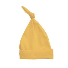 Трикотажна шапочка з вузликом для малюка (жовта), Minikin 2013903