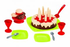 Набір посуду "Happy Birthday" з тортом (25ел), Ecoiffier 002513