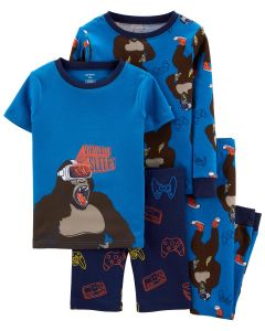 Трикотажна піжама для хлопчика 1шт. (блакитна футболка і сині шорти)