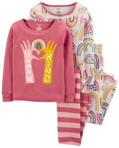 Трикотажна піжама для дівчинки 1шт. (рожевий реглан та смугасті штани)