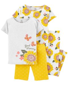 Піжама для дівчинки 1шт. (сіра футболка і жовті шорти)