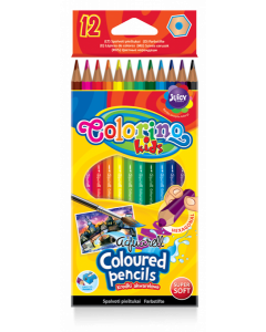 Олівці кольорові акварельні з пензликом (12 кольорів), 33039PTR Colorino
