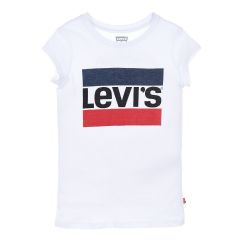 Стильна трикотажна футболка для дівчинки (біла) , Levi's , 4Е4900