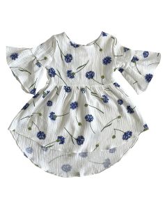Муслінове плаття для дівчинки (білий з принтом), Minikin  223814