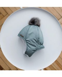 Тепла шапка з начосом "Аляска" для дитини,морська хвиля, 1032