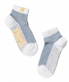 Бавовняні шкарпетки для дитини, Conte 13С-34СП 309 (білий-сірий)