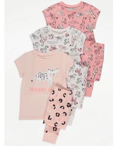 Трикотажна піжама для дівчинки 1шт. (рожева з принтом)