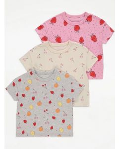 Набір трикотажних футболок для дівчинки 3 шт.