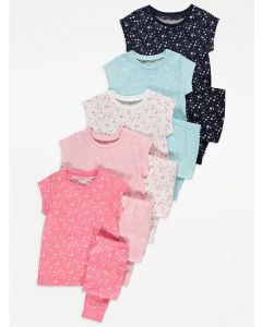 Трикотажна піжама для дівчинки 1шт. (яскраво-рожева з принтом)