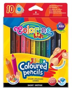 Кольорові олівці трикутні з точилкою (10 кольорів), 32964PTR Colorino