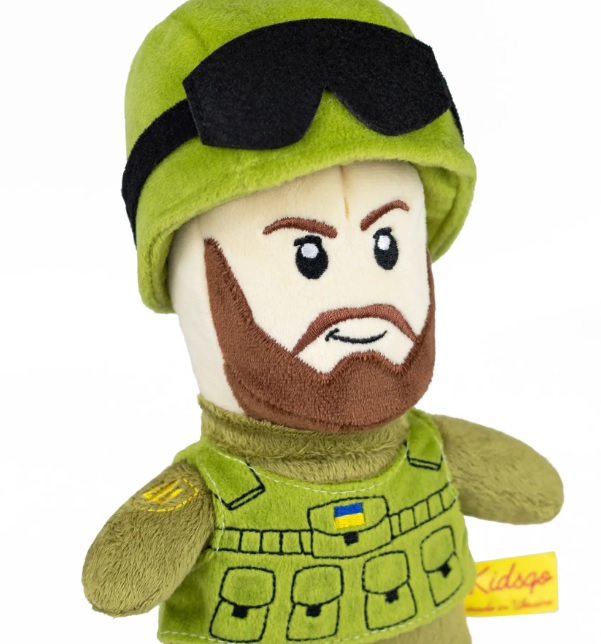 М'яка іграшка солдат ЗСУ з бородою,25 см., (KD704)