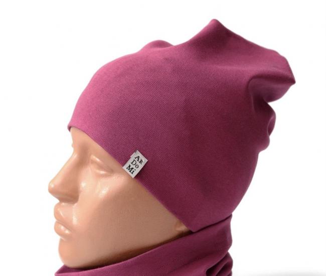 Трикотажная шапочка для девочки (фуксия), 11780