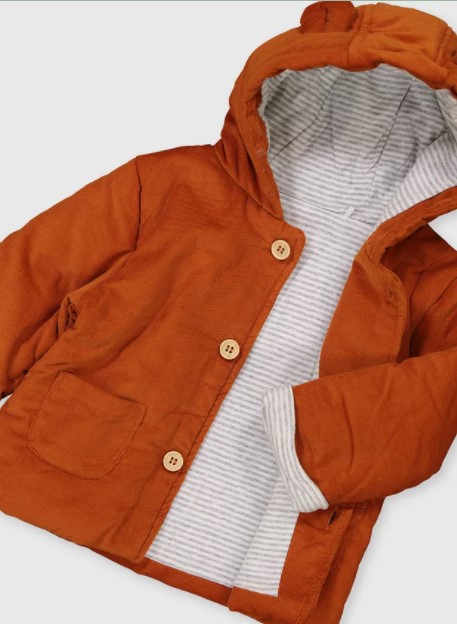 Вельветовая куртка с синтепоновым наполнителем для ребенка